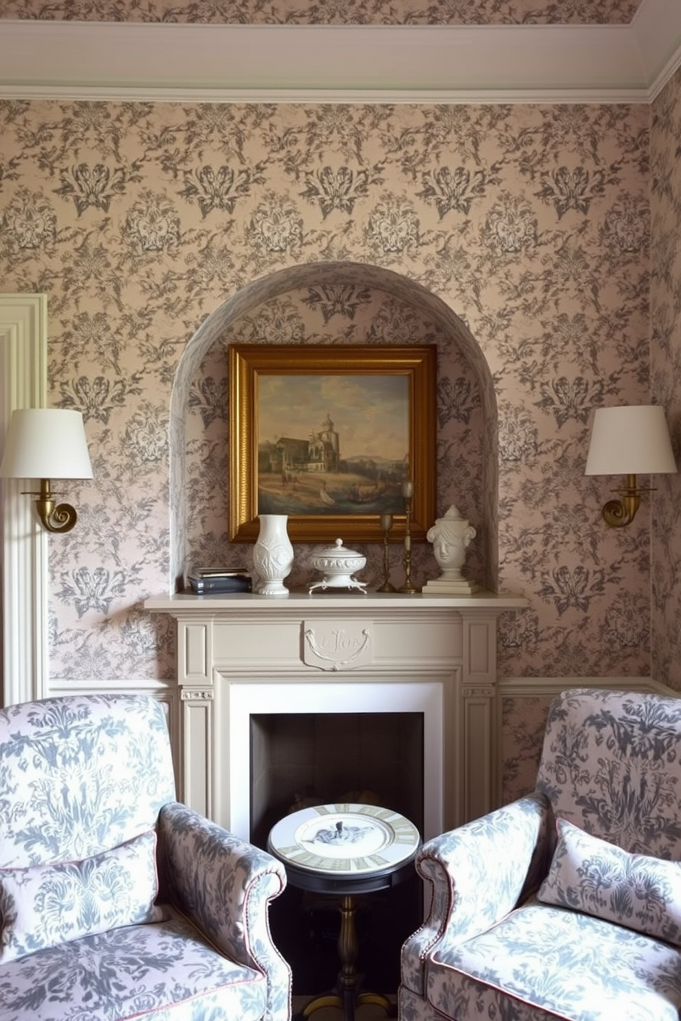 Toile De Jouy Wallpaper Decorating Ideas 20