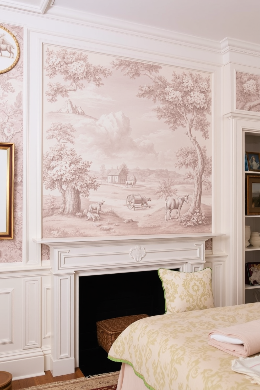 Toile De Jouy Wallpaper Decorating Ideas 7