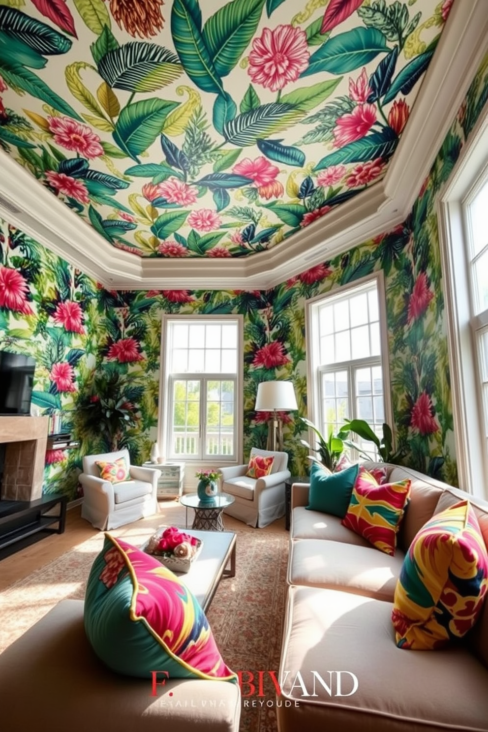 Tropical Wallpaper Decorating Ideas 18