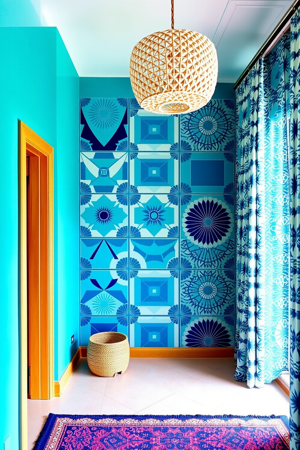 Turquoise Wall Painting Ideas 10