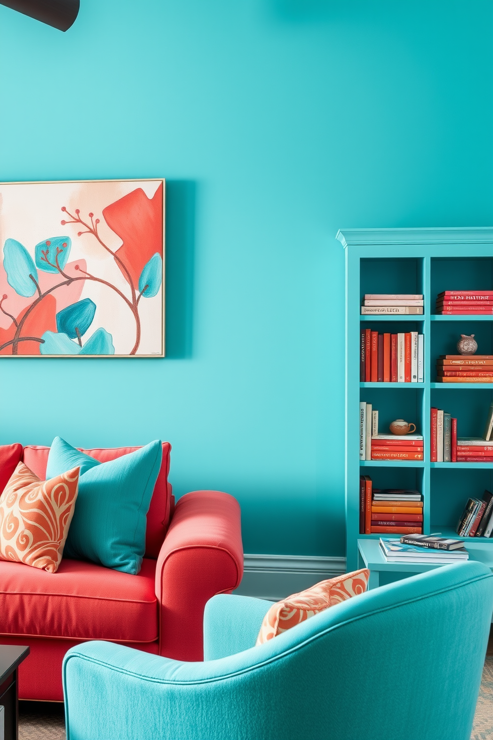 Turquoise Wall Painting Ideas 11