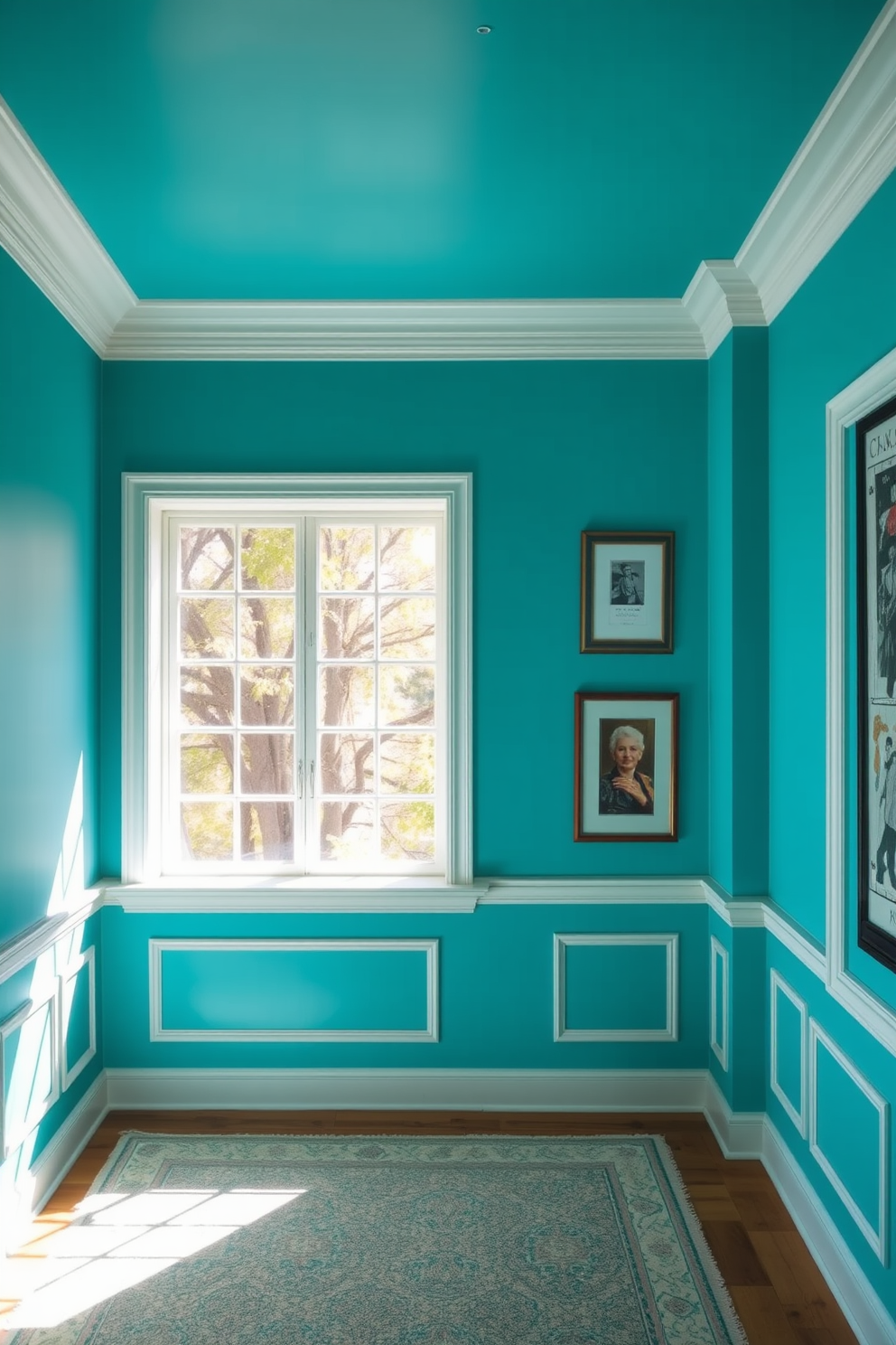 Turquoise Wall Painting Ideas 16