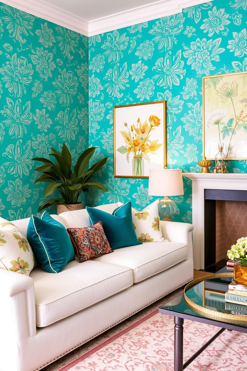 Turquoise Wall Painting Ideas 21