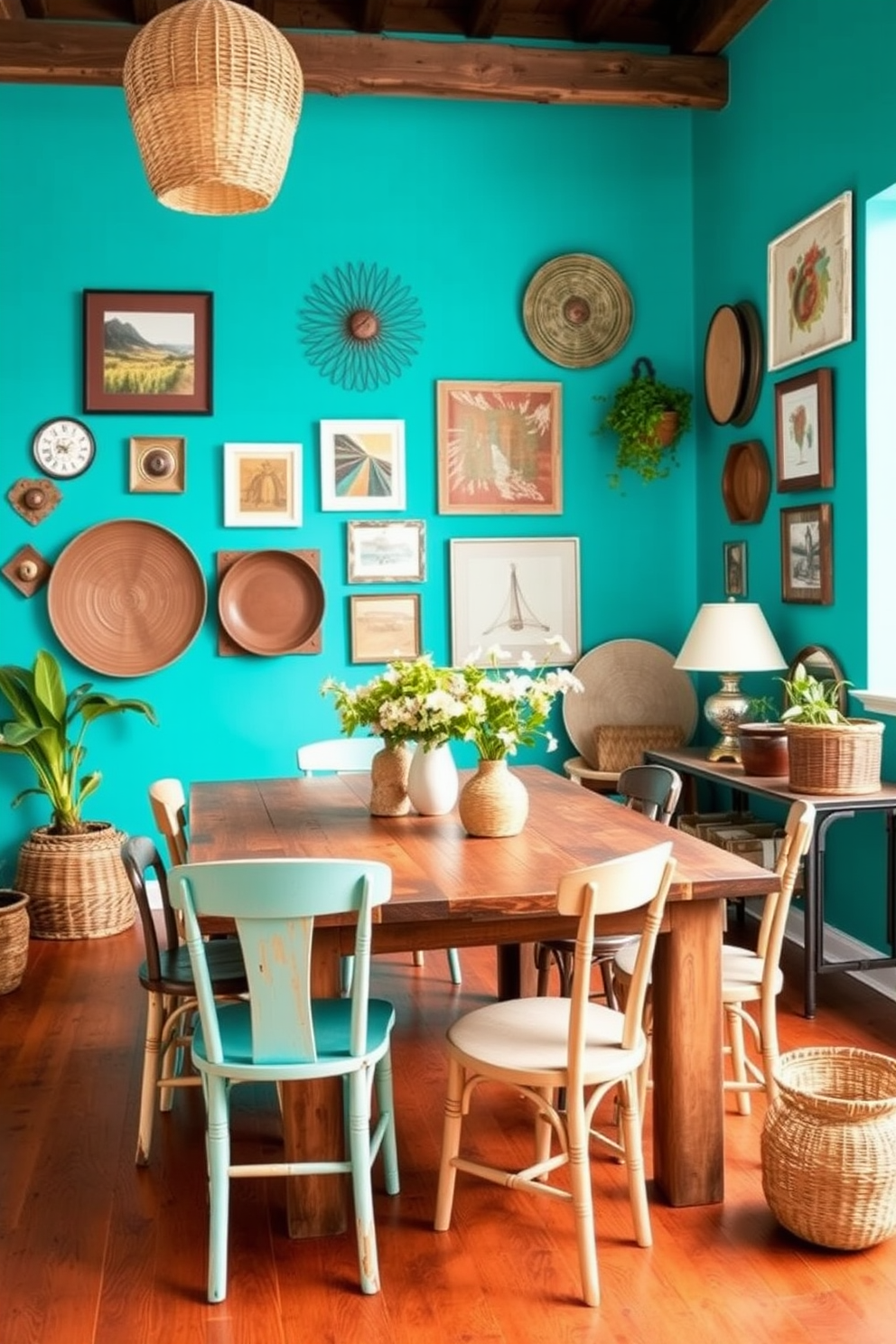 Turquoise Wall Painting Ideas 22