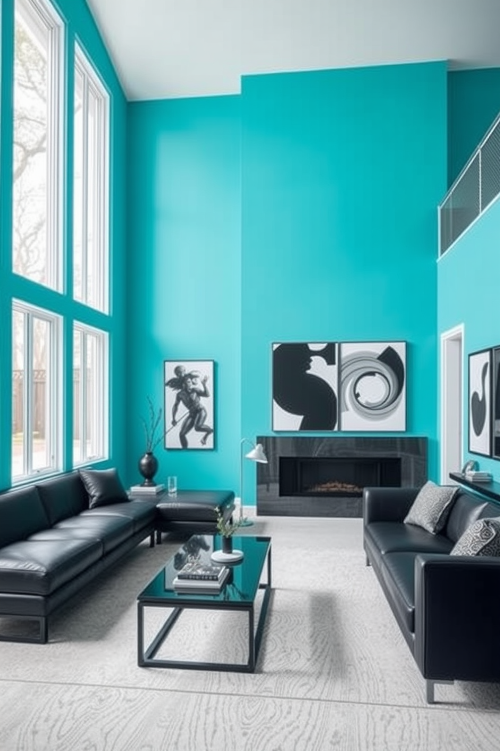 Turquoise Wall Painting Ideas 29