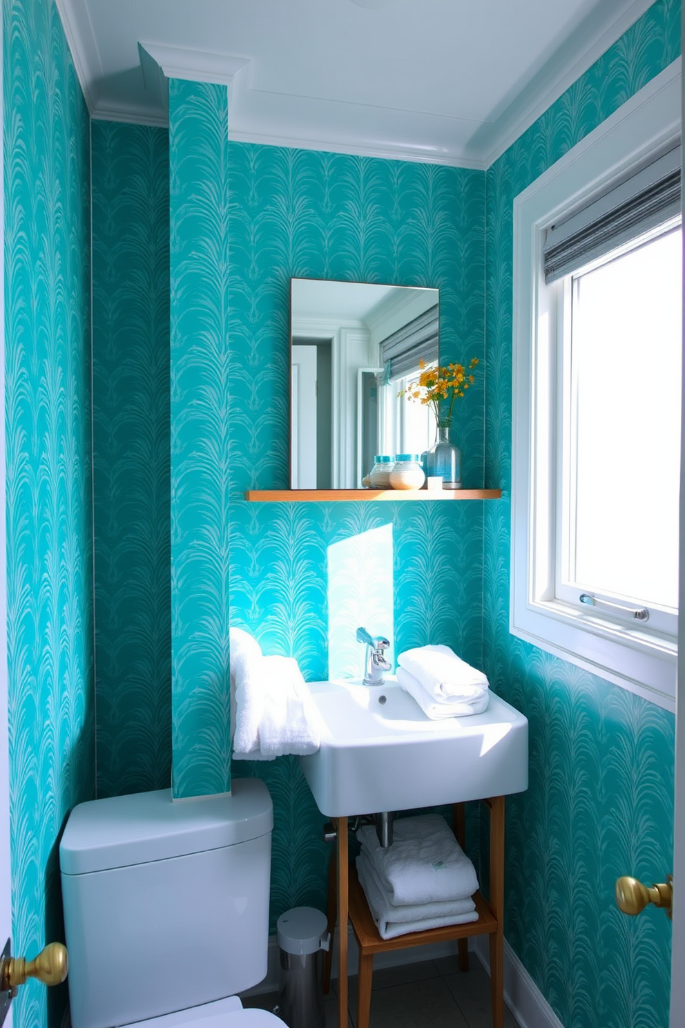 Turquoise Wallpaper Decorating Ideas 11