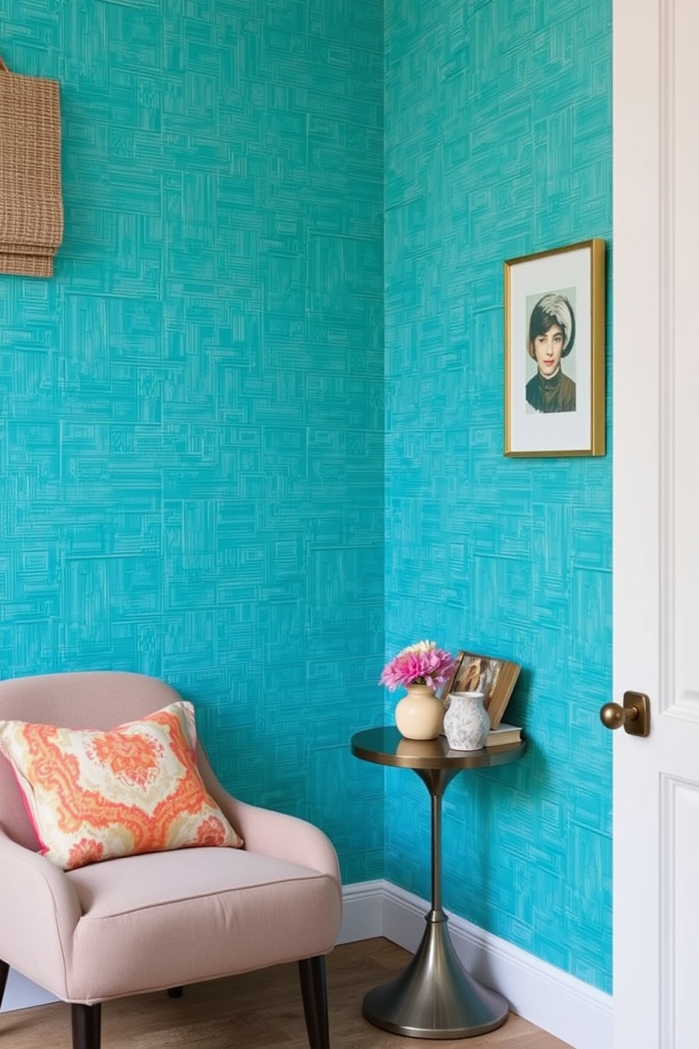 Turquoise Wallpaper Decorating Ideas 14