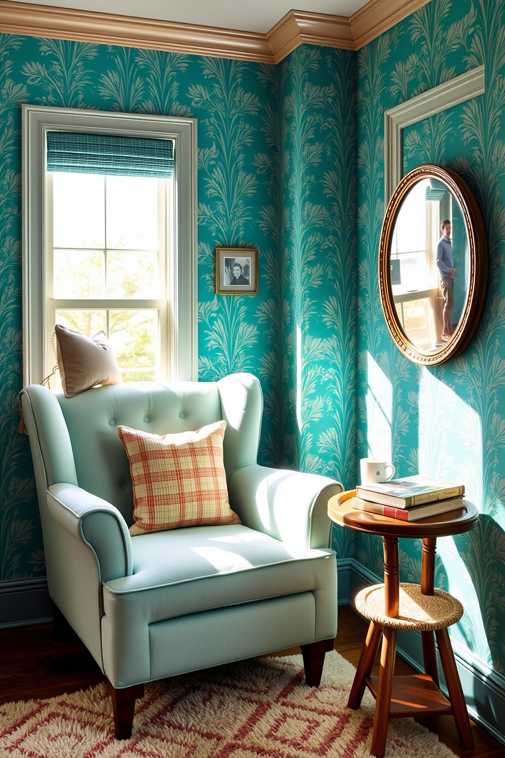 Turquoise Wallpaper Decorating Ideas 20