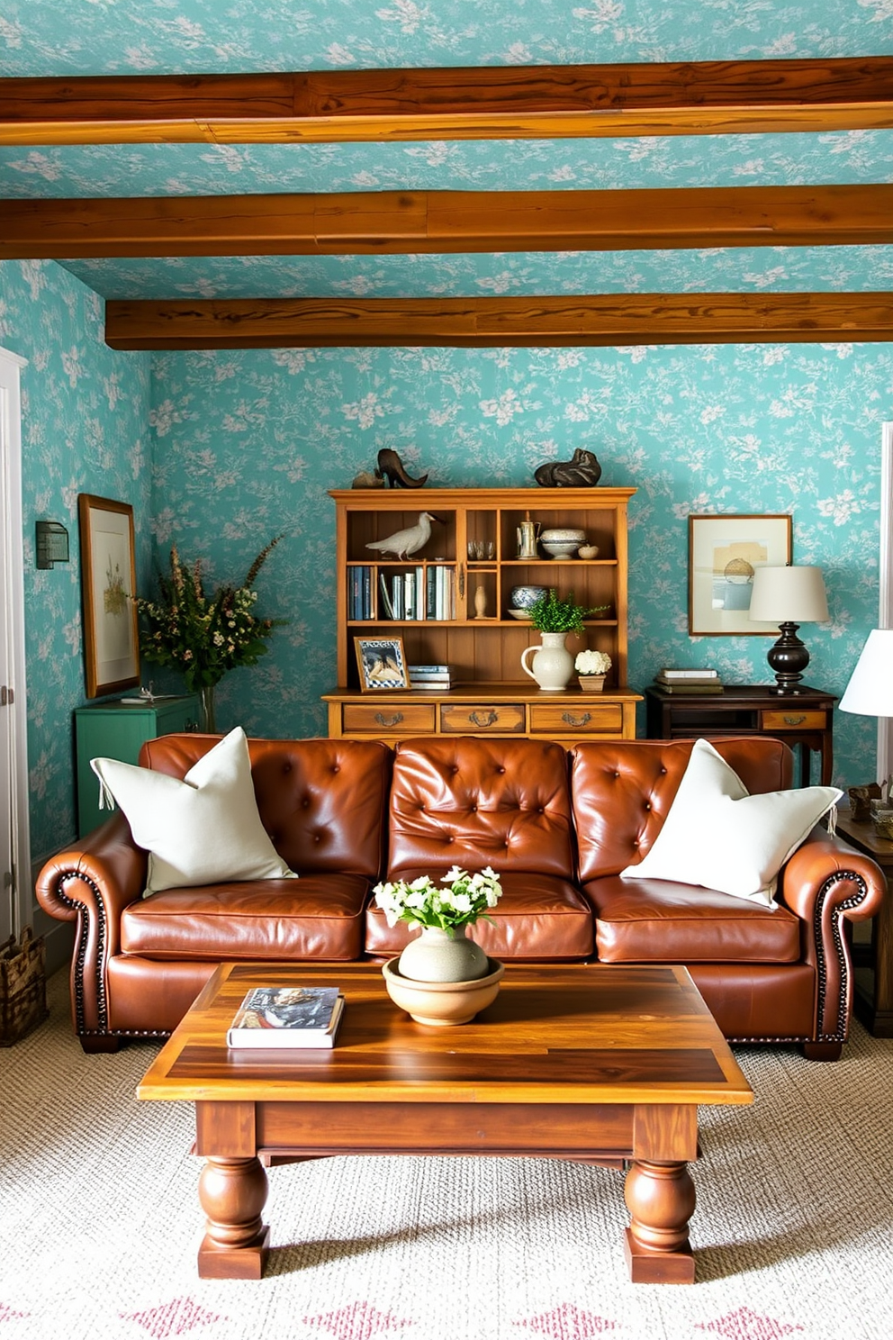 Turquoise Wallpaper Decorating Ideas 23