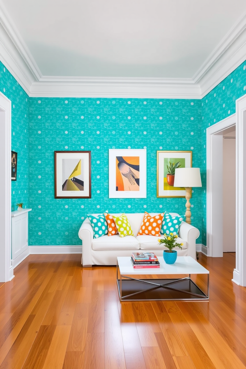 Turquoise Wallpaper Decorating Ideas 27