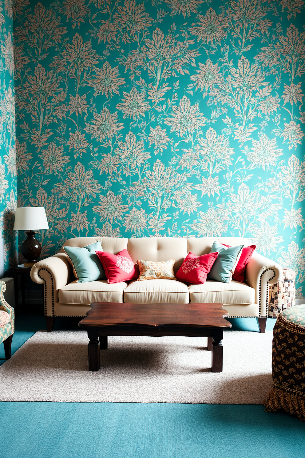 Turquoise Wallpaper Decorating Ideas 30