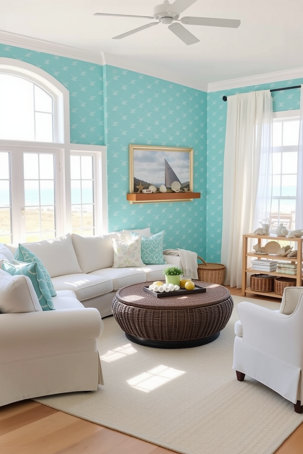 Turquoise Wallpaper Decorating Ideas 7