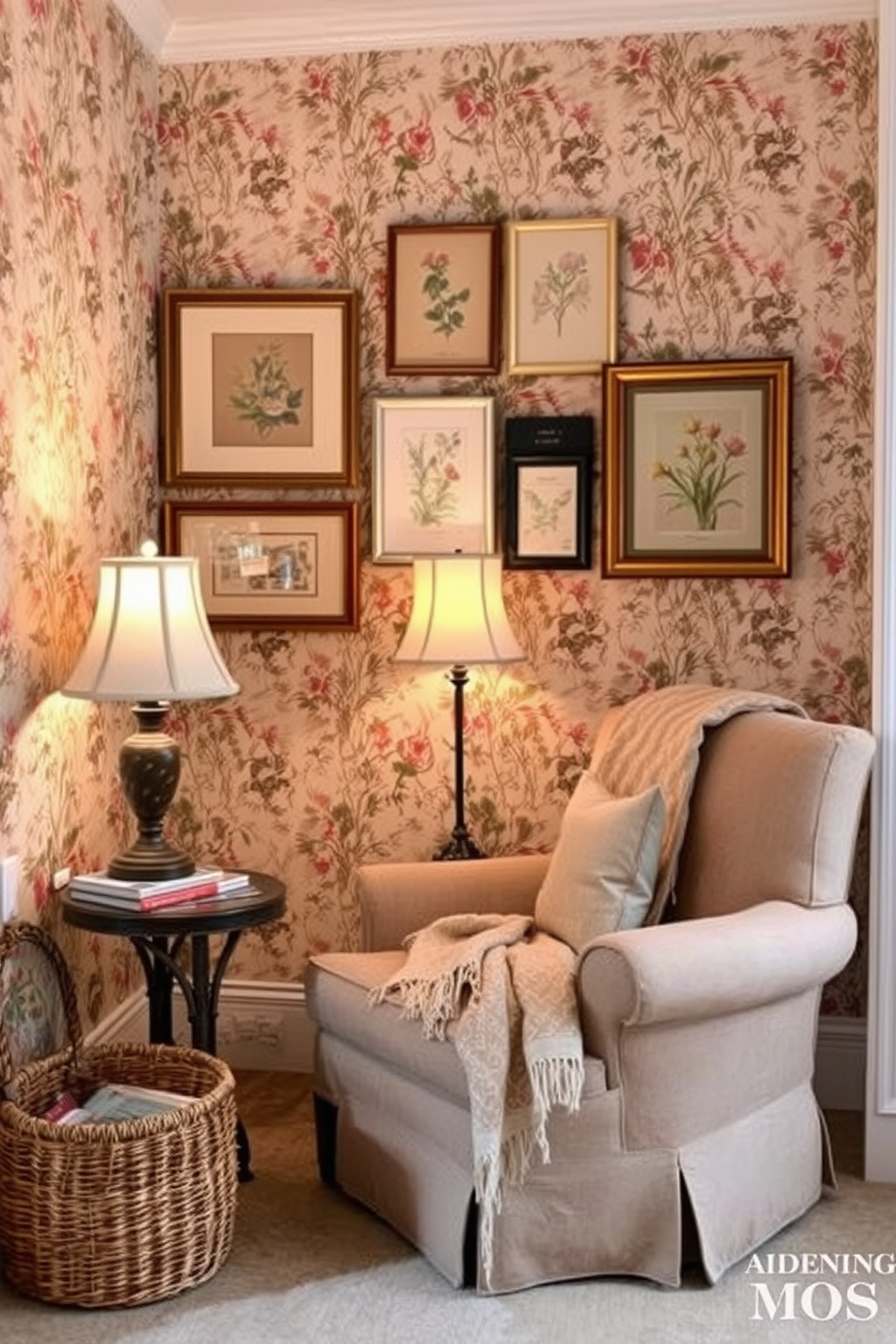 Vintage Wallpaper Decorating Ideas 13