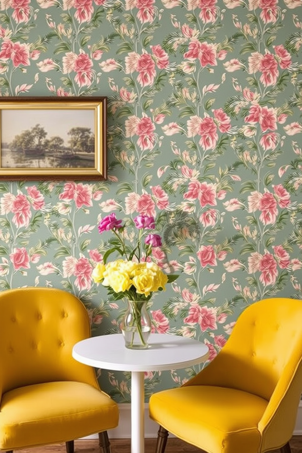 Vintage Wallpaper Decorating Ideas 17