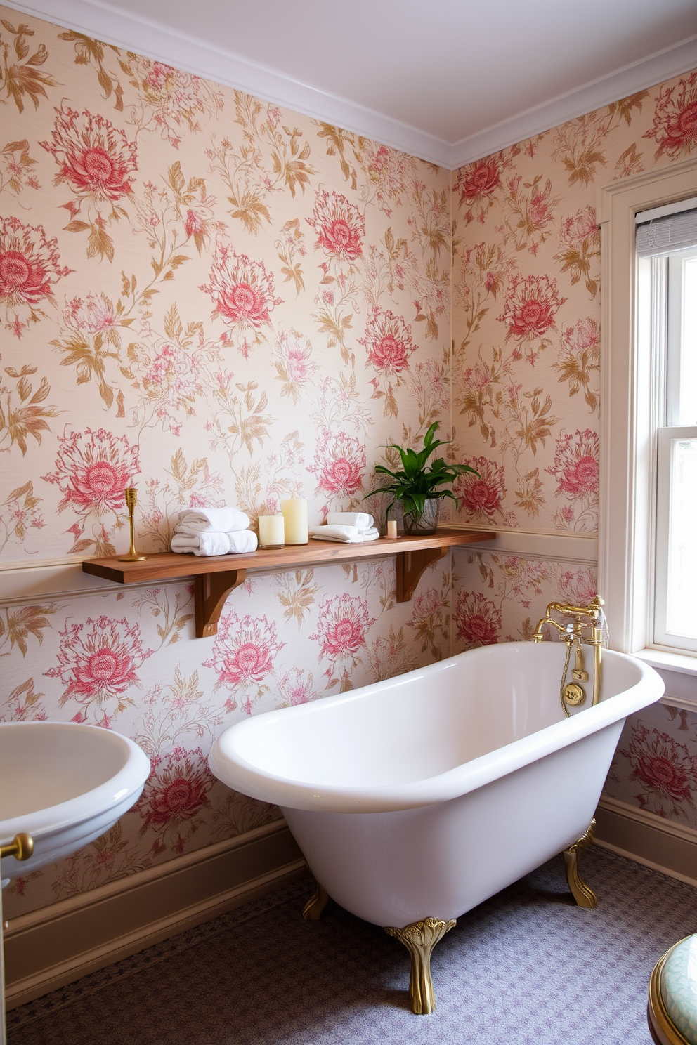 Vintage Wallpaper Decorating Ideas 21