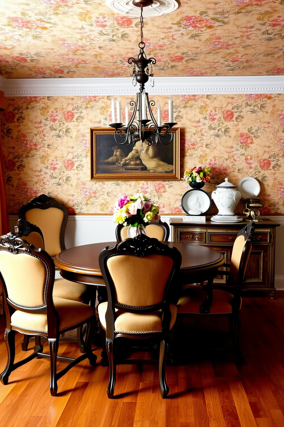 Vintage Wallpaper Decorating Ideas 22