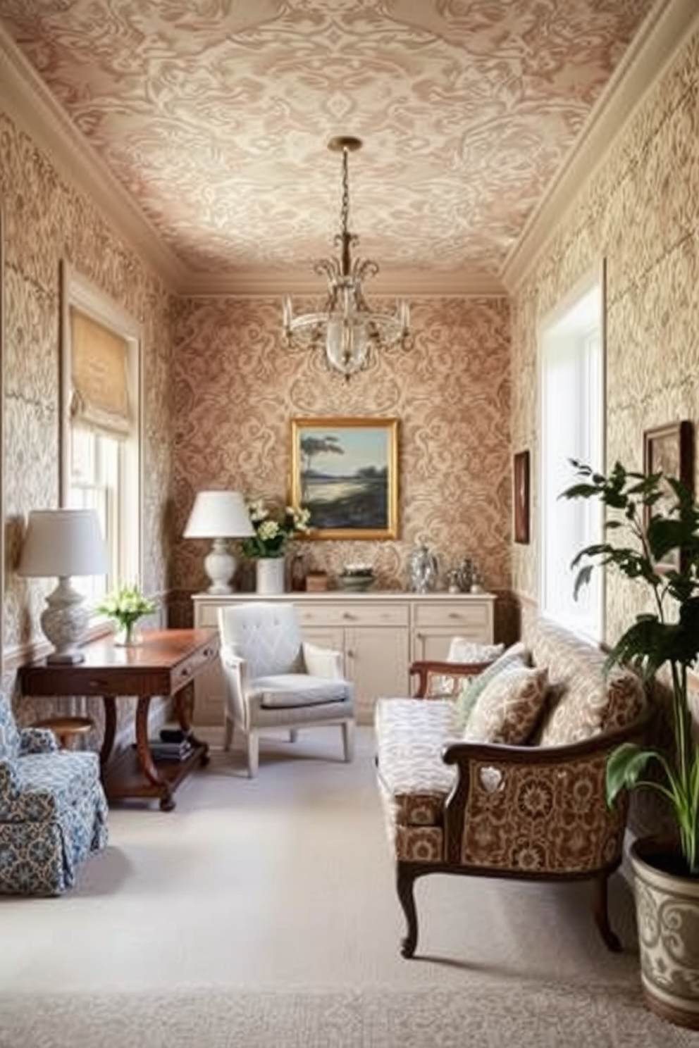 Vintage Wallpaper Decorating Ideas 29