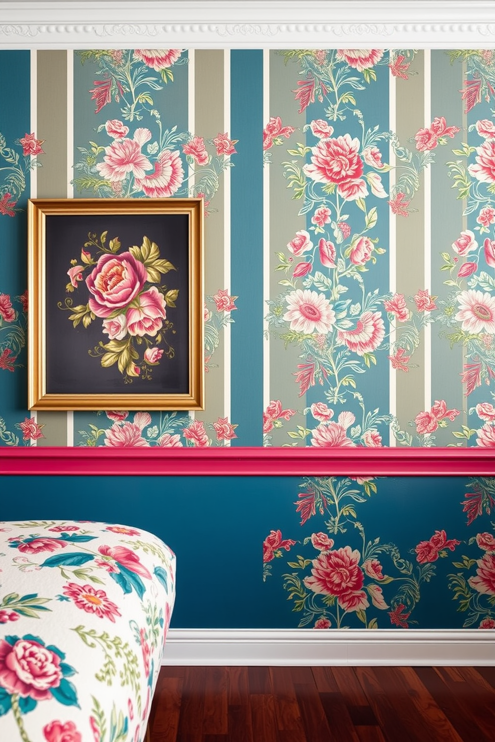 Vintage Wallpaper Decorating Ideas 3