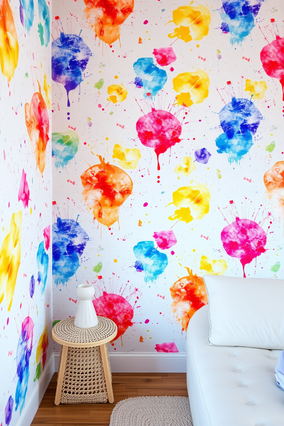 Watercolor Wallpaper Decorating Ideas 10