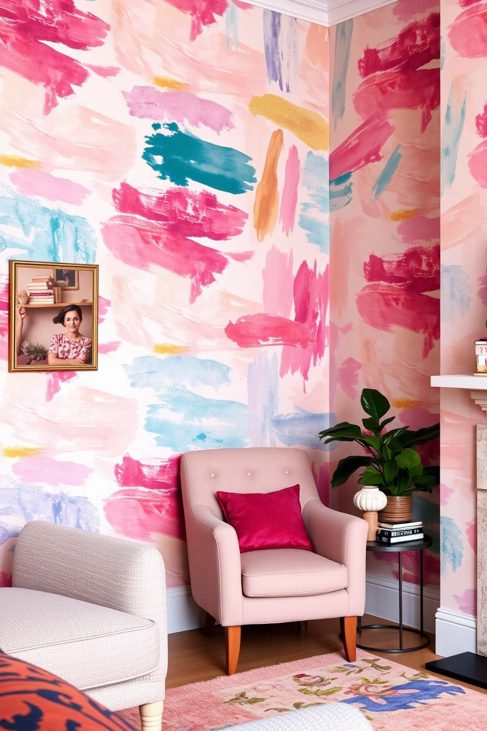 Watercolor Wallpaper Decorating Ideas 19