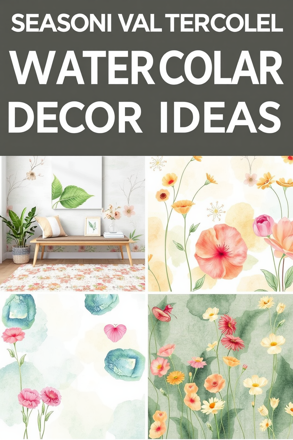 Watercolor Wallpaper Decorating Ideas 21