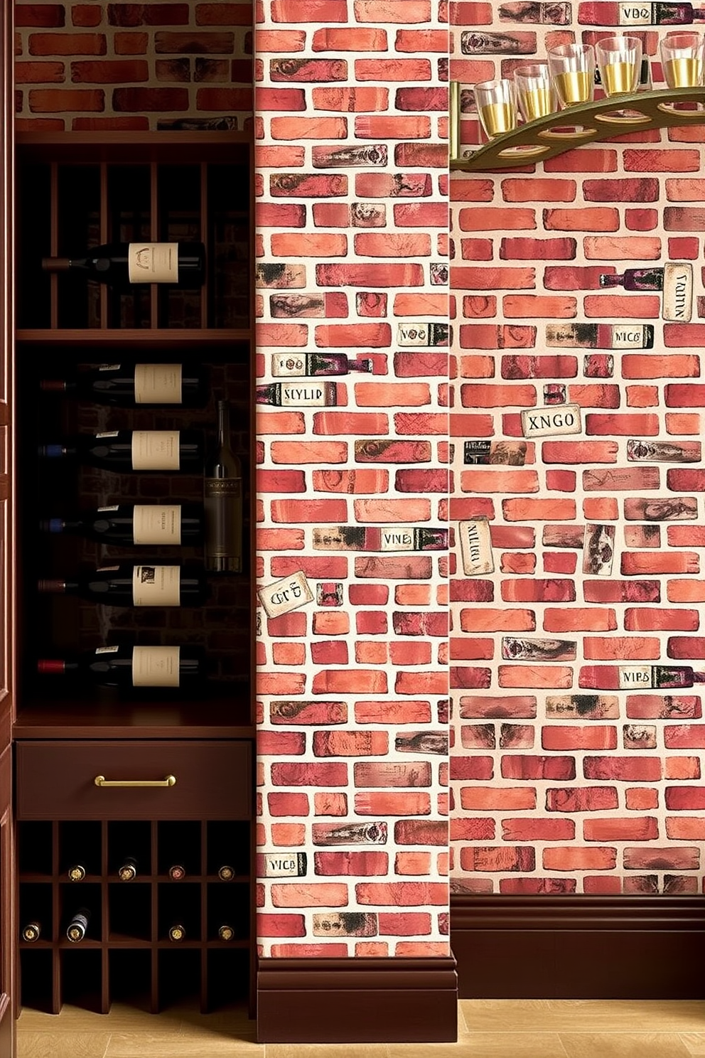 Wine Cellar Wallpaper Decorating Ideas 11