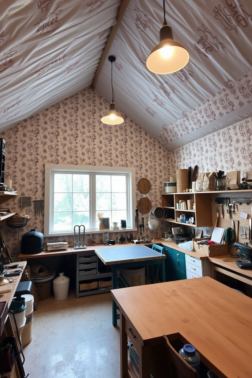 Workshop Wallpaper Decorating Ideas 29