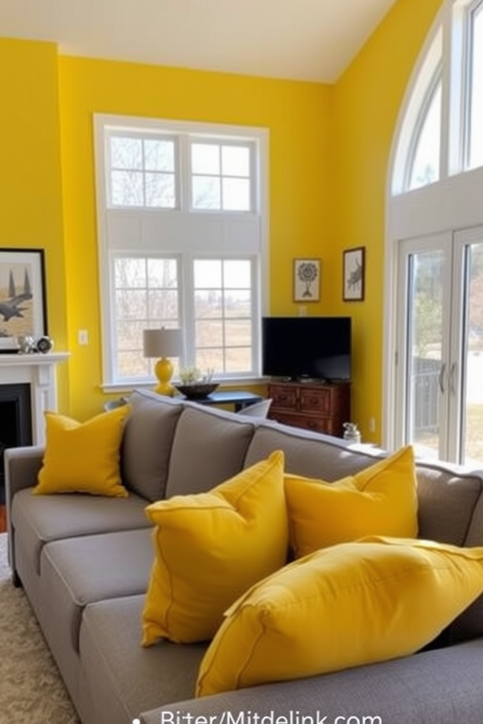 Yellow Wall Painting Ideas 11