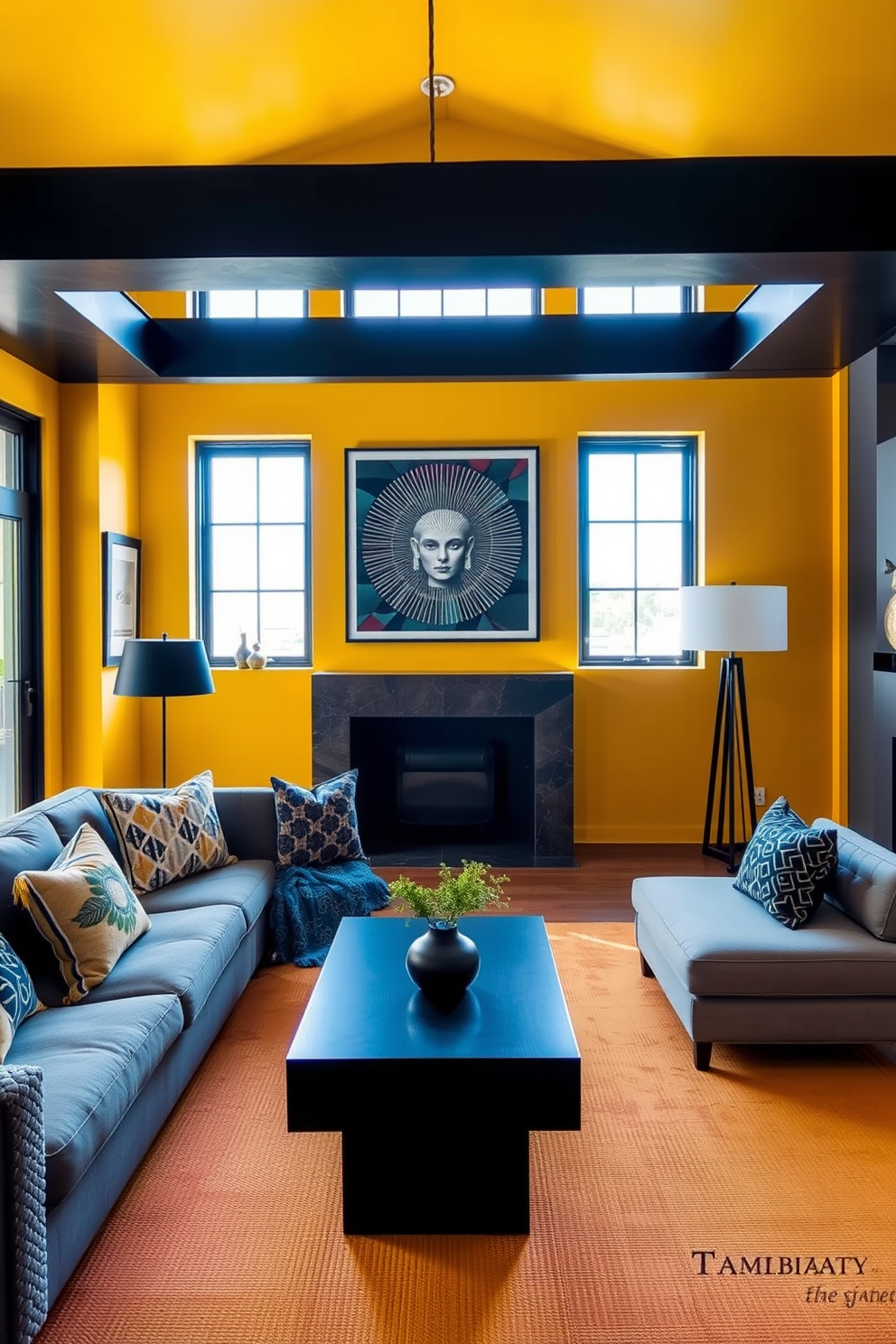 Yellow Wall Painting Ideas 17