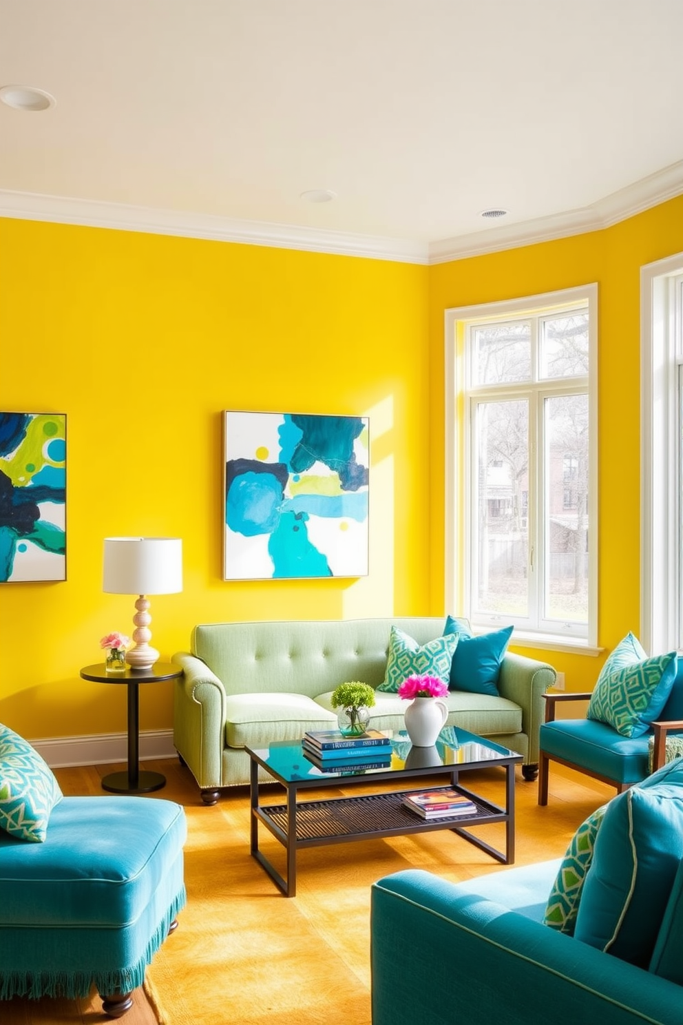 Yellow Wall Painting Ideas 22