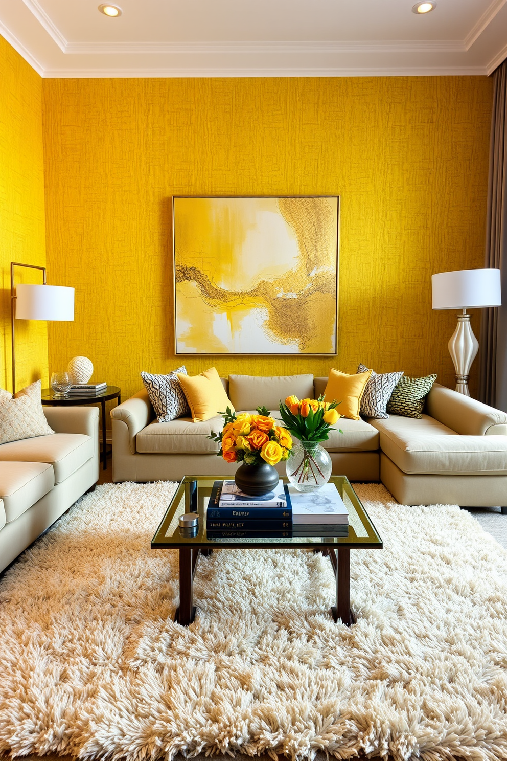 Yellow Wall Painting Ideas 26