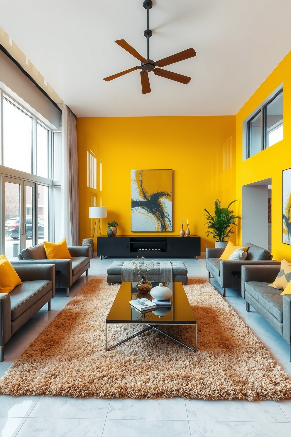 Yellow Wall Painting Ideas 27