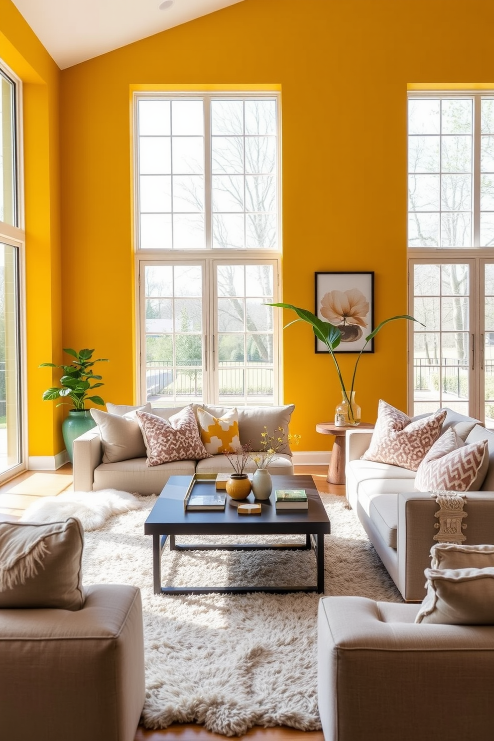 Yellow Wall Painting Ideas 7