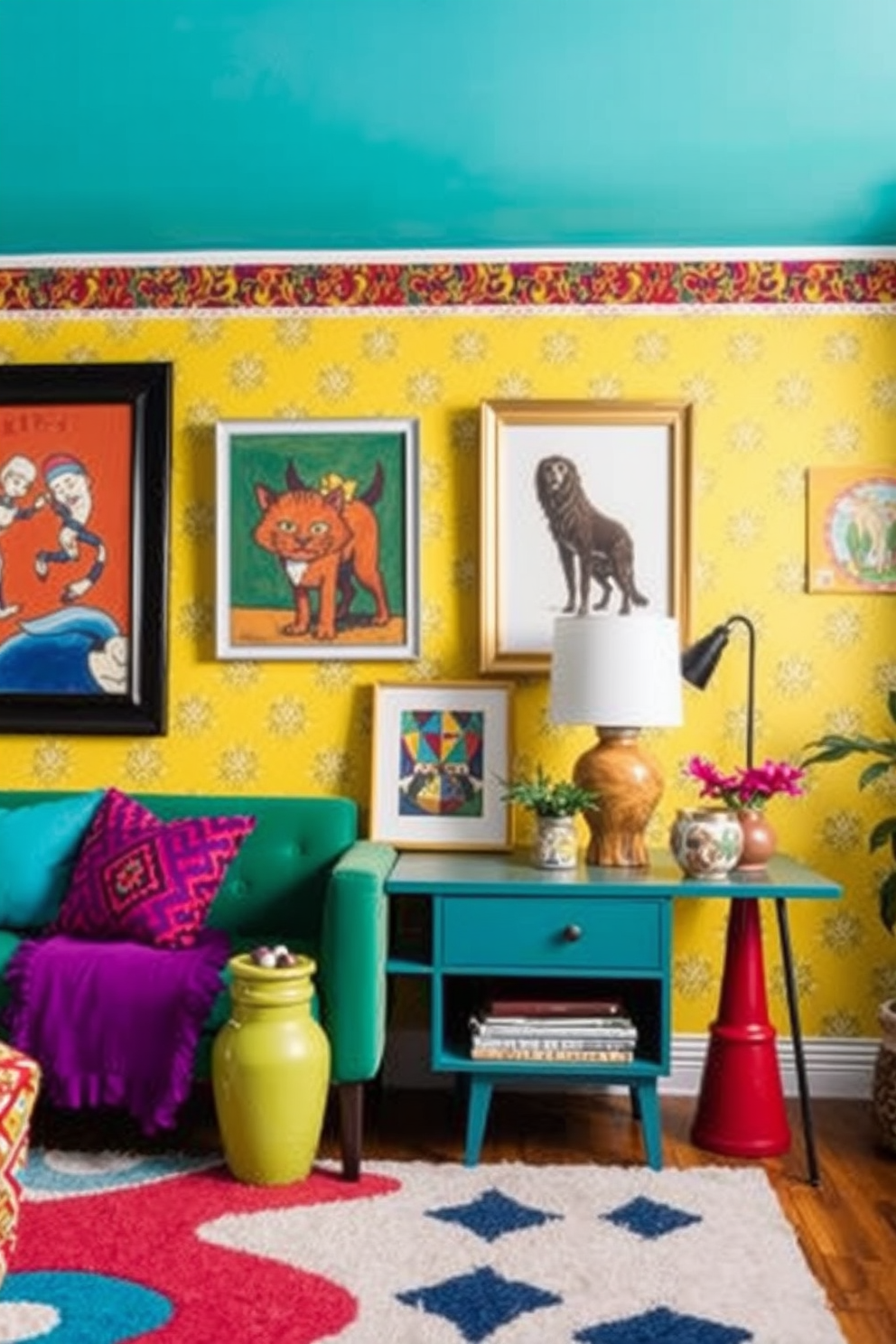 Yellow Wallpaper Decorating Ideas 11