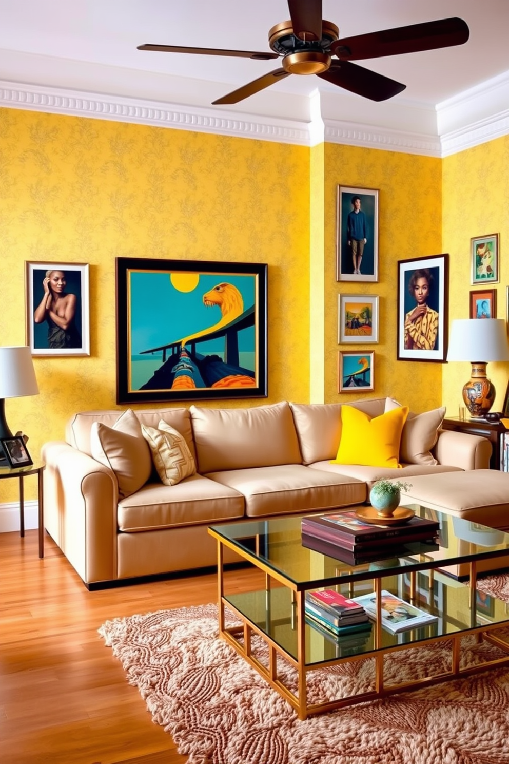 Yellow Wallpaper Decorating Ideas 15