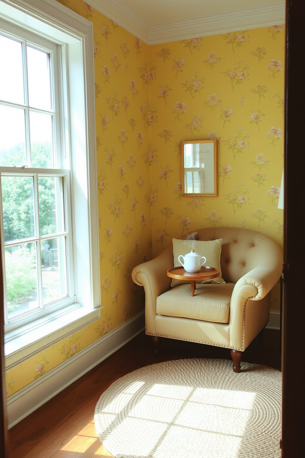 Yellow Wallpaper Decorating Ideas 17