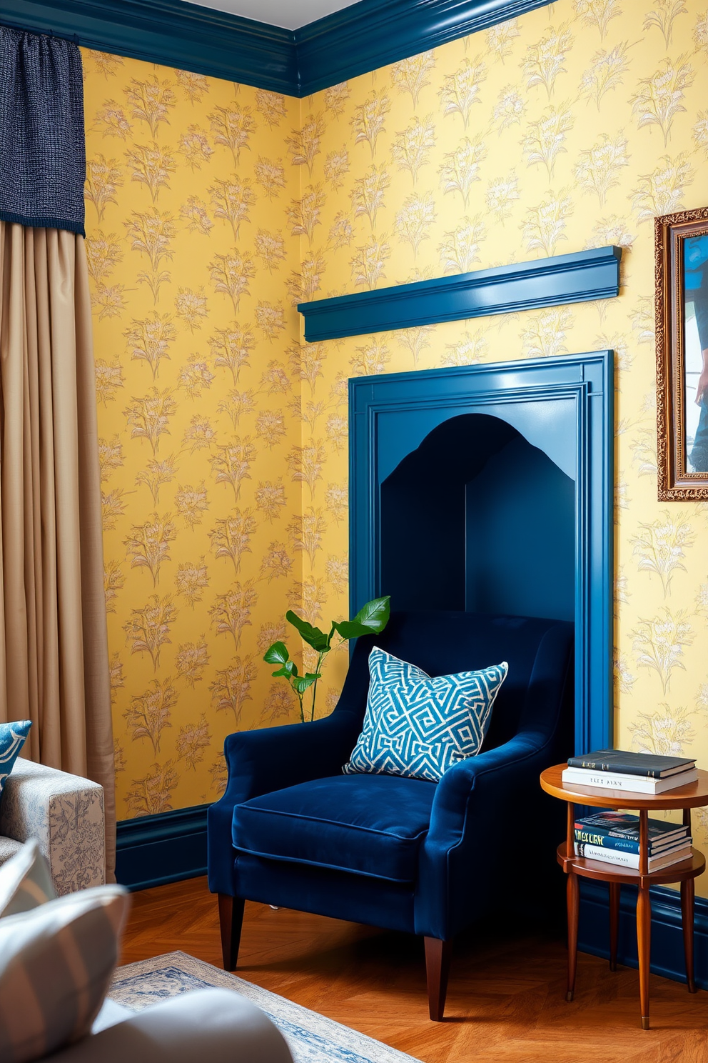 Yellow Wallpaper Decorating Ideas 18