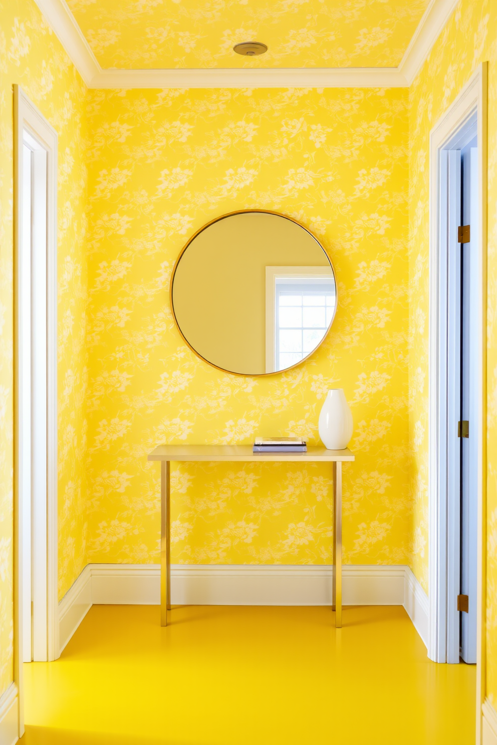 Yellow Wallpaper Decorating Ideas 19