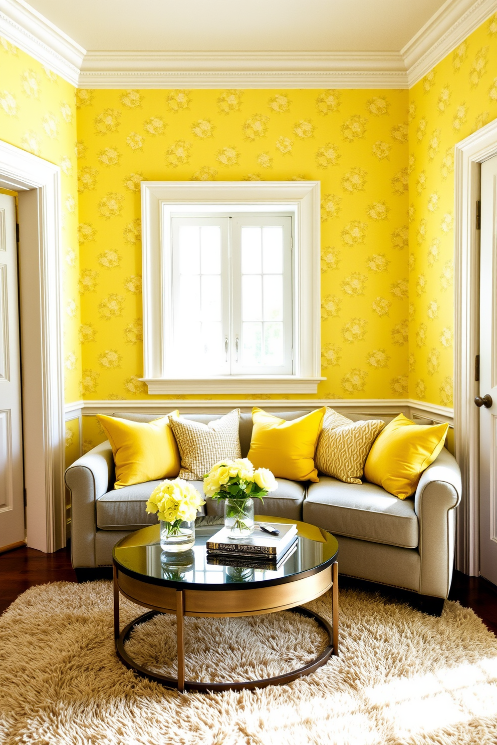 Yellow Wallpaper Decorating Ideas 2