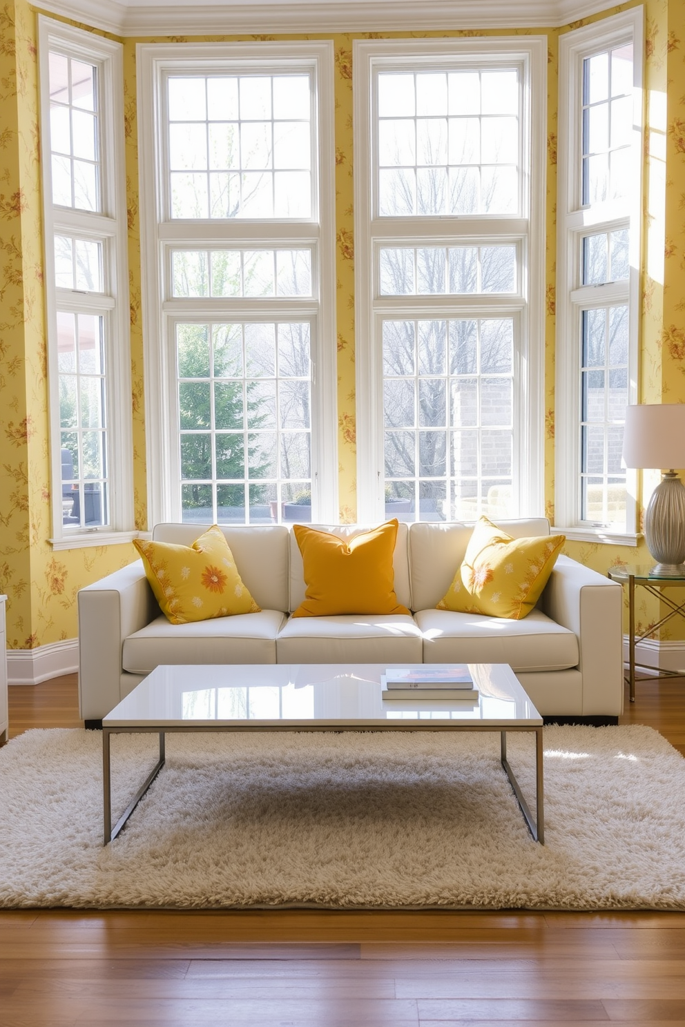 Yellow Wallpaper Decorating Ideas 22