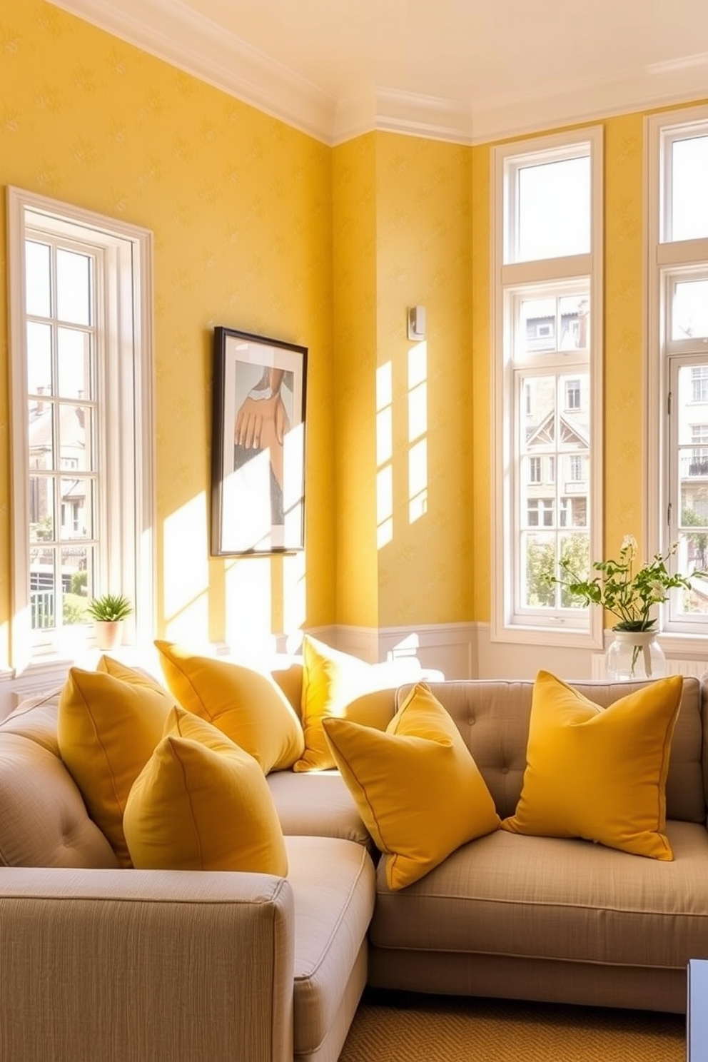 Yellow Wallpaper Decorating Ideas 23