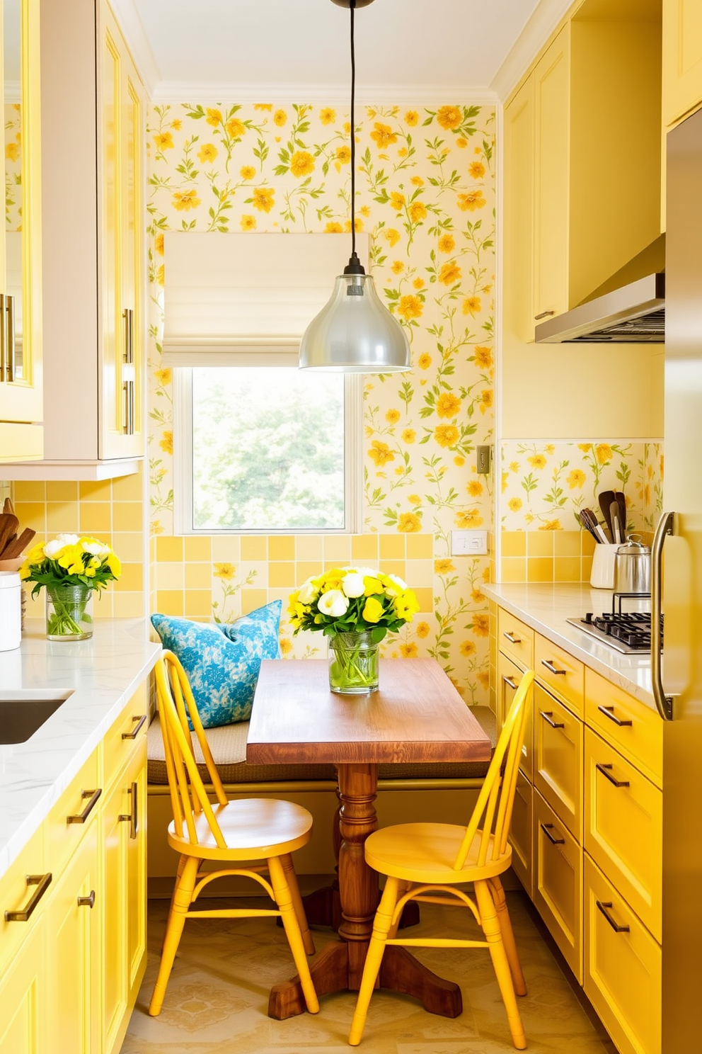 Yellow Wallpaper Decorating Ideas 4