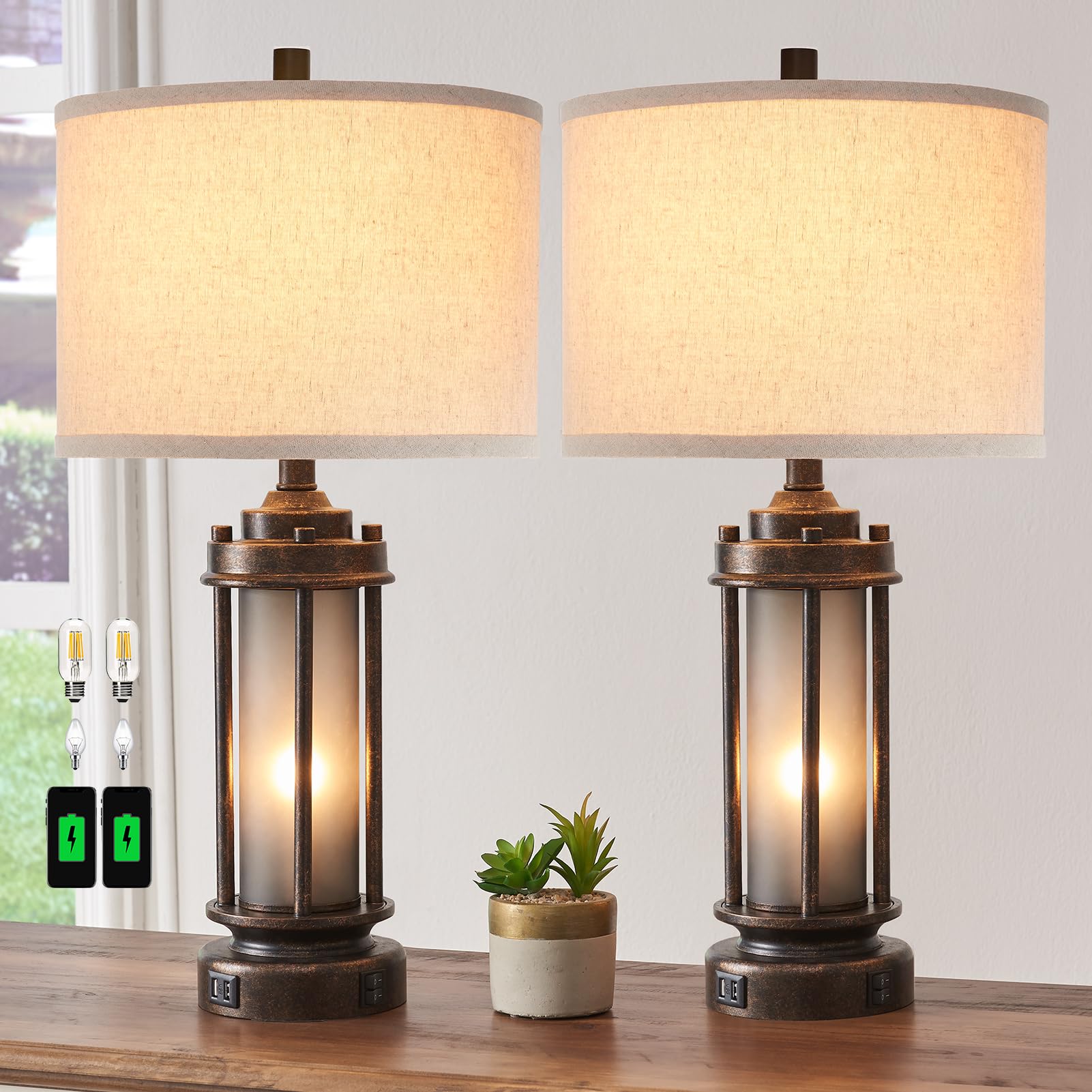 Best Farmhouse Table Lamps Sets