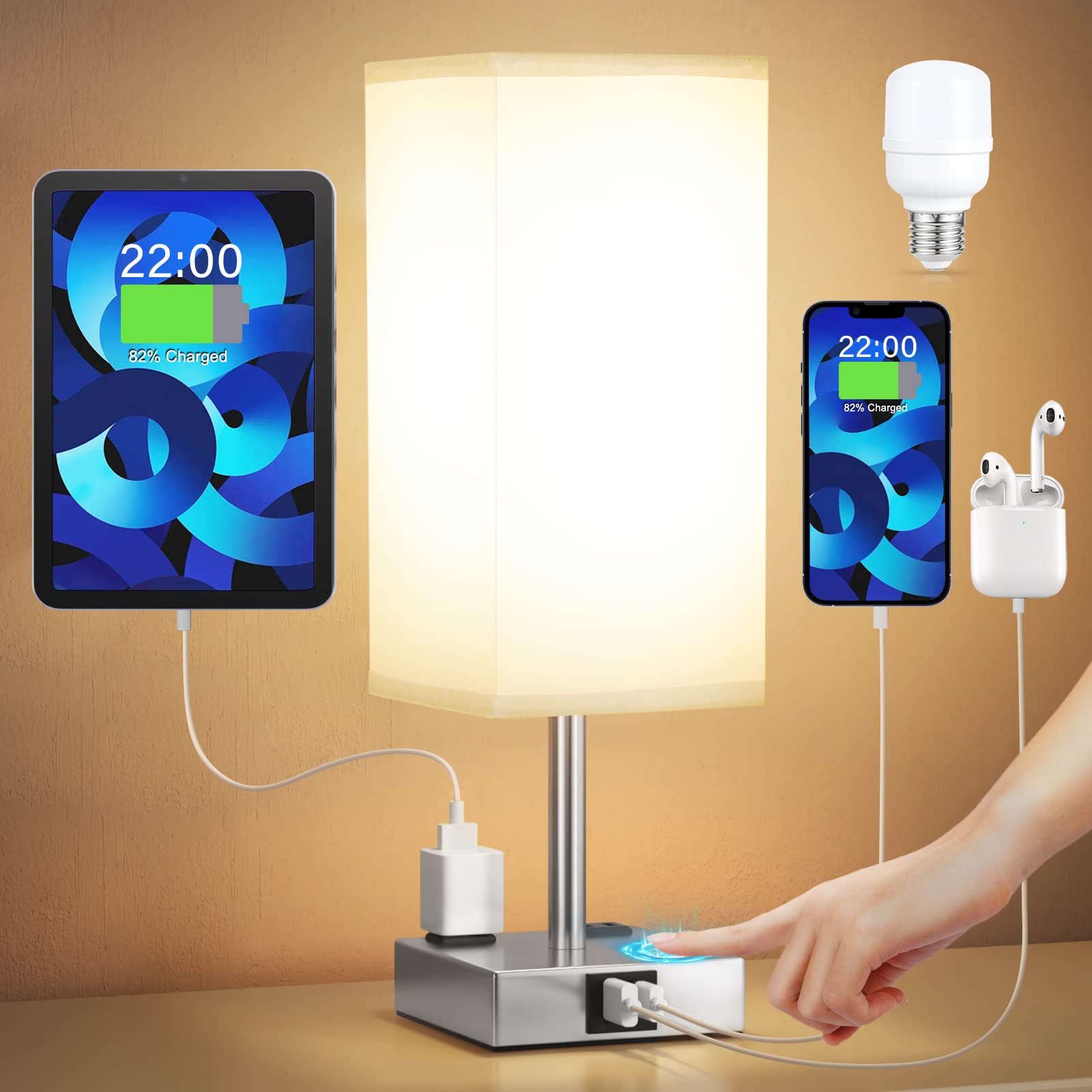 Best Touch Dimmable Led Nightstand Lamps